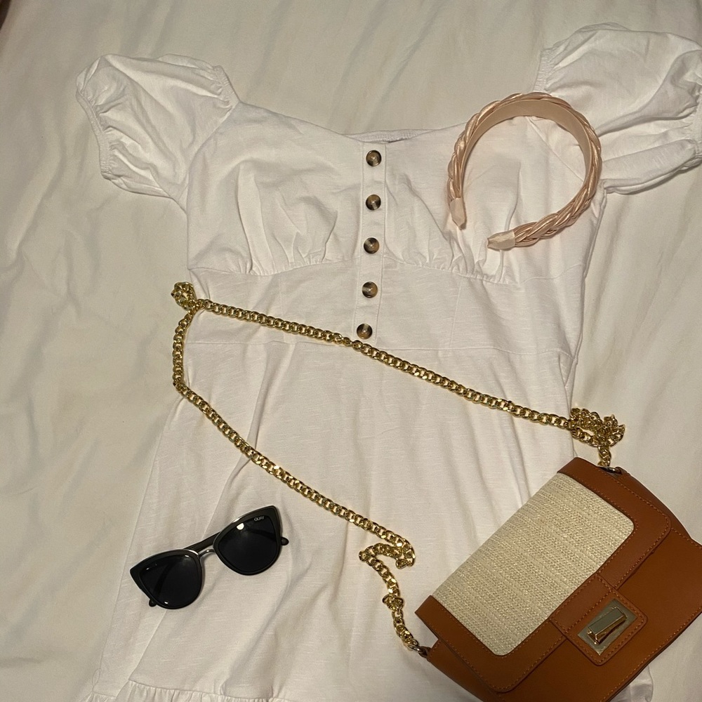 NEVER BEEN WORN Off the shoulder dress